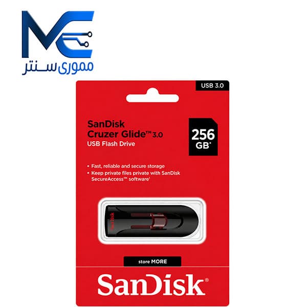 فلش مموری سن دیسک مدل Cruzer Glide USB 3.0 ظرفیت 256 گیگابایت