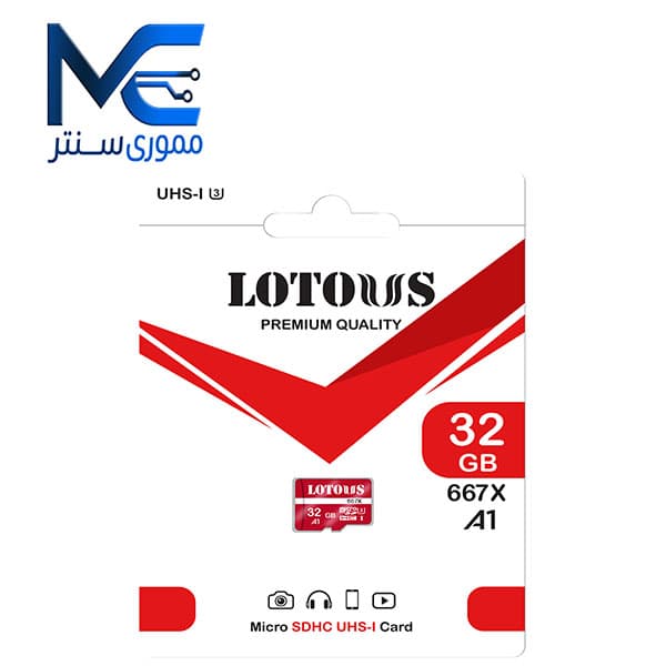 کارت حافظه microSDHC لوتوس 32 گیگابایت 667X مدل U3 سرعت 100MB/s
