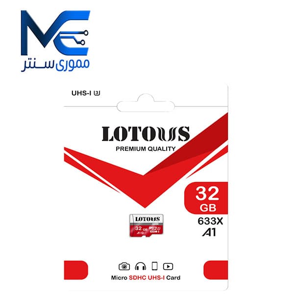 کارت حافظه microSDHC لوتوس 32 گیگابایت 633X مدل U3 سرعت 95MB/s
