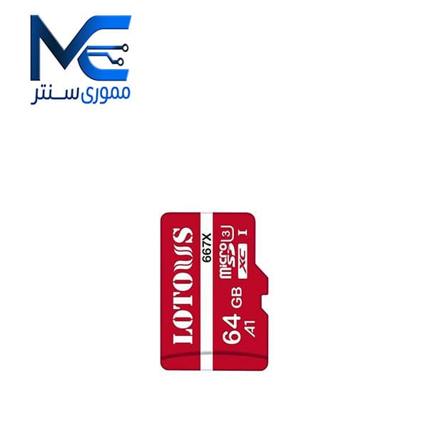 کارت حافظه microSDXC لوتوس 64 گیگابایت 667X مدل A1 سرعت 100MB/s