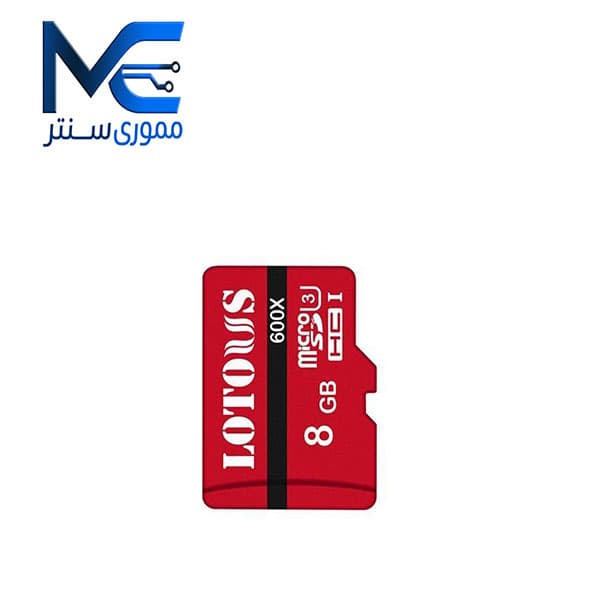 کارت حافظه microSDHC لوتوس 8 گیگابایت مدل 600X U3 سرعت 90MB/s