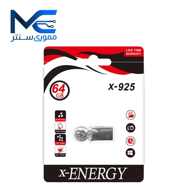 فلش مموری ایکس انرژی (x-ENERGY) مدل X-925 USB 2.0 ظرفیت 64 گیگابایت