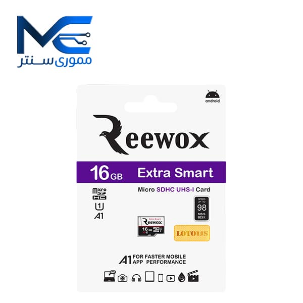 کارت حافظه Reewox SDHC Extra Smart کلاس 10 سرعت 98MB/s ظرفیت 16GB