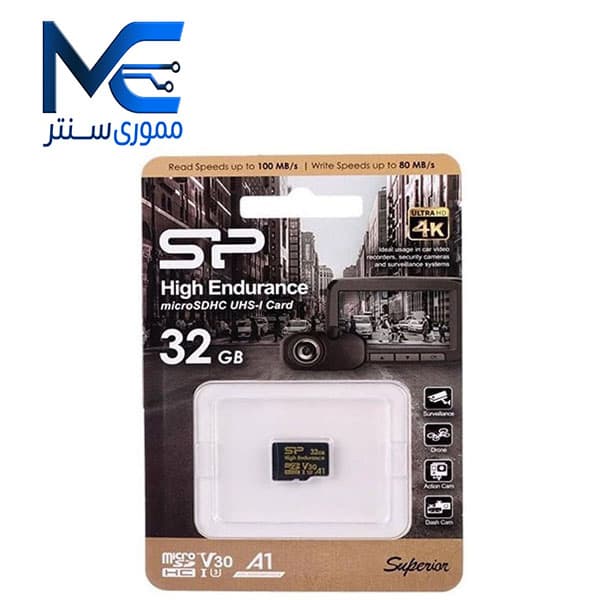 کارت حافظه microSDHC سیلیکون پاور 32 گیگابایت مدل high endurance U3 سرعت 100MB/s