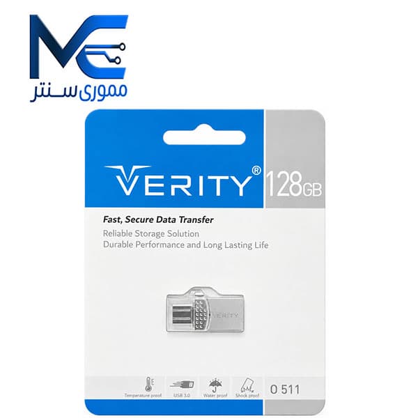 فلش مموری وریتی مدل O511 Otg Type-C USB3.0 ظرفیت 128 گیگابایت