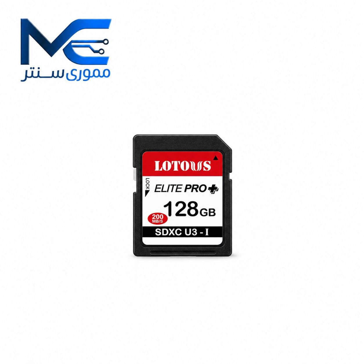 رم دوربین SD لوتوس ظرفیت 128 گیگابایت مدل U3  سرعت 200MB/s