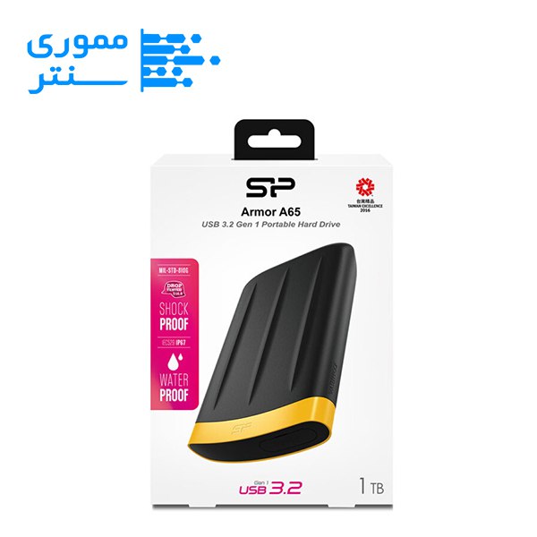 بسته بندی هارد اکسترنال سیلیکون پاور مدل Armor A65 ظرفیت 1 ترابایت