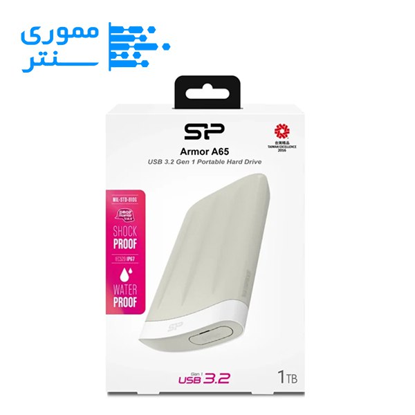 بسته بندی هارد اکسترنال سیلیکون پاور مدل Armor A65 ظرفیت 1 ترابایت