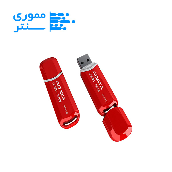 فلش مموری ای دیتا UV150 USB 3.2 ظرفیت 64 گیگابایت رنگ قرمز