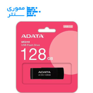 بسته بندی فلش مموری ای دیتا UC310 USB 3.2 ظرفیت 128 گیگابایت رنگ مشکی