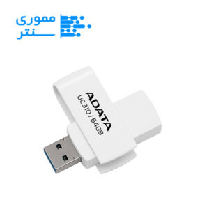 فلش مموری ای دیتا UC310 USB 3.2 ظرفیت 64 گیگابایت رنگ سفید