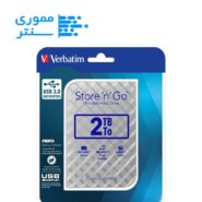بسته بندی هارد اکسترنال ورباتیم مدل Store 'n' Go USB 3.0 ظرفیت 2 ترابایت رنگ نقر های