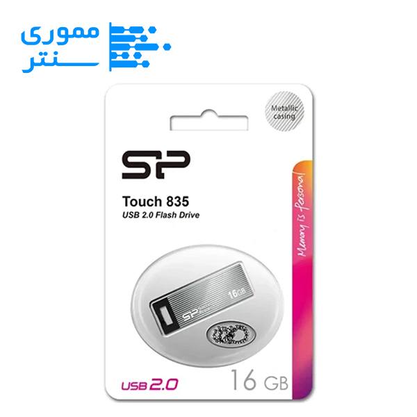 فلش مموری سیلیکون پاور مدل Touch 835 USB 2.0 ظرفیت 16 گیگابایت رنگ خاکستری