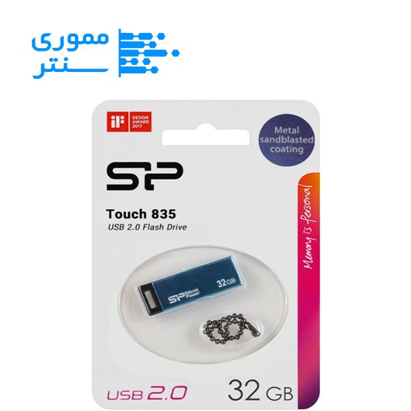 فلش مموری سیلیکون پاور مدل Touch 835 USB 2.0 ظرفیت 32 گیگابایت رنگ آبی