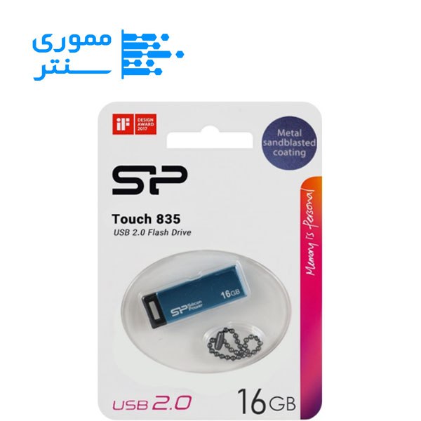 فلش مموری سیلیکون پاور مدل Touch 835 USB 2.0 ظرفیت 16 گیگابایت رنگ آبی