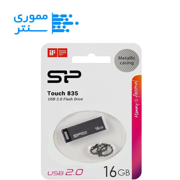 فلش مموری سیلیکون پاور مدل Touch 835 USB 2.0 ظرفیت 16 گیگابایت رنگ خاکستری