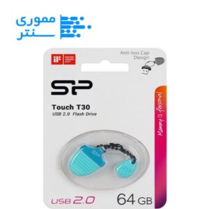 فلش مموری سیلیکون پاور مدل Touch T30 USB 2.0 ظرفیت 64 گیگابایت رنگ آبی